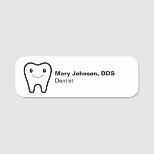 Porte-nom Nom du dentiste de l'entreprise Titre de poste et