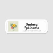 Porte-nom Nom du logo de la société blanche Modèle de balise (Devant)