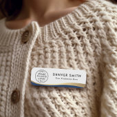 Porte-nom Nom du logo titre bleu foncé faux or dégradé nom