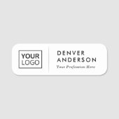 Porte-nom Nom du logo titre clair séparateur gris blanc (Devant)