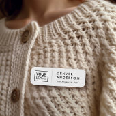 Porte-nom Nom du logo titre clair séparateur gris blanc