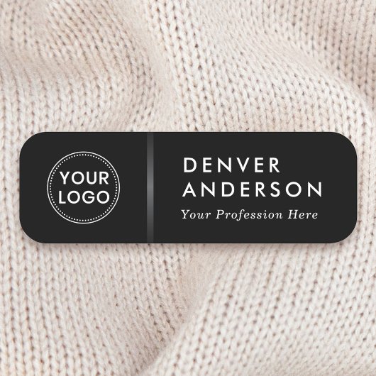 Porte-nom Nom du logo titre classe dégradé noir