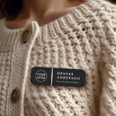 Porte-nom Nom du logo titre classe noir argent gris diviseur