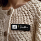 Porte-nom Nom du logo titre dégradé doré diviseur noir