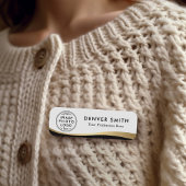 Porte-nom Nom du logo titre noir blanc faux dégradé doré