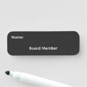 Porte-nom Nom du membre du conseil d'administration Pinback (En situation)