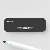 Porte-nom Nom du photographe épinglette (En situation)