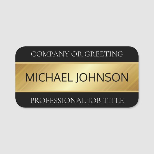 Porte-nom Nom et titre de l'employé professionnel (Devant)