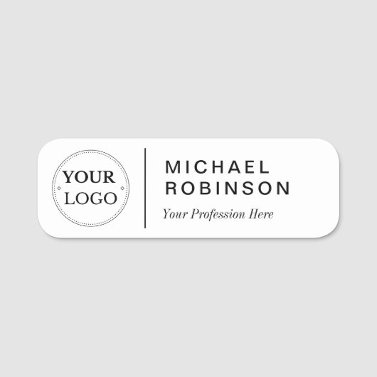 Porte-nom Nom, Logo Et Titre Moderne (Devant)