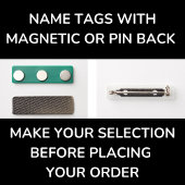 Porte-nom Nom magnétique de l'employé Logo de l'entreprise