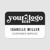 Porte-nom Nom magnétique de l'employé Logo de l'entreprise (Devant)