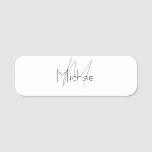 Porte-nom Nom moderne minimaliste monogramme