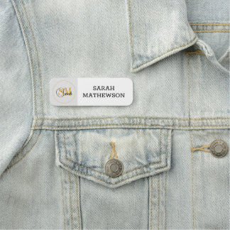 Porte-nom Nom monogrammé et signature élégante