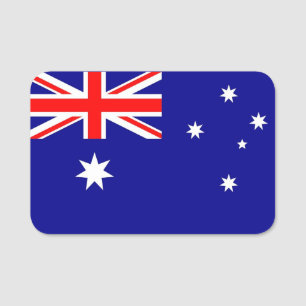 Porte-nom Nom patriotique avec drapeau d'Australie