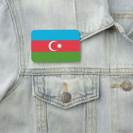 Porte-nom Nom patriotique avec drapeau d'Azerbaïdjan (En situation)