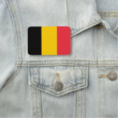 Porte-nom Nom patriotique avec drapeau de Belgique (En situation)