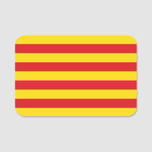 Porte-nom Nom patriotique avec drapeau de Catalogne