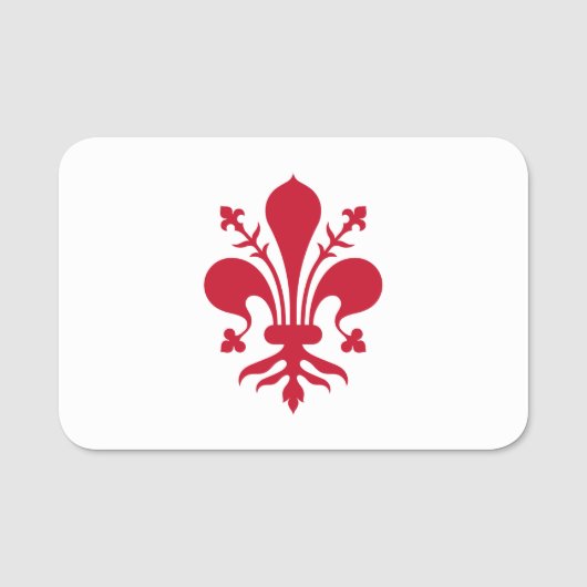 Porte-nom Nom patriotique avec drapeau de Florence (Devant)