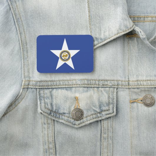 Porte-nom Nom patriotique avec drapeau de Houston (En situation)