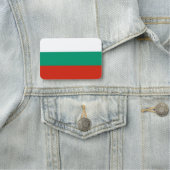 Porte-nom Nom patriotique avec drapeau de la Bulgarie (En situation)