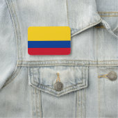 Porte-nom Nom patriotique avec drapeau de la Colombie (En situation)