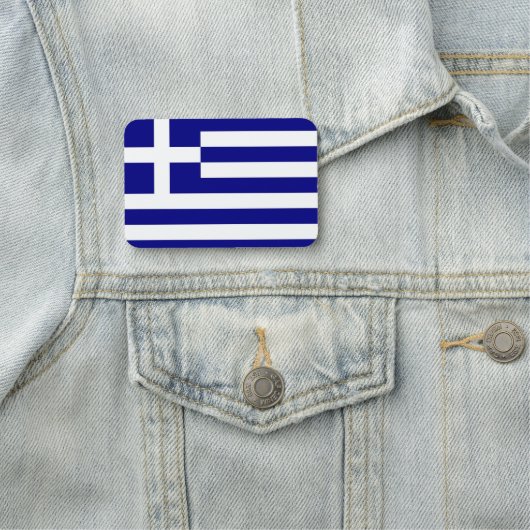 Porte-nom Nom patriotique avec drapeau de la Grèce (En situation)