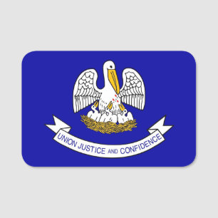 Porte-nom Nom patriotique avec drapeau de la Louisiane, USA