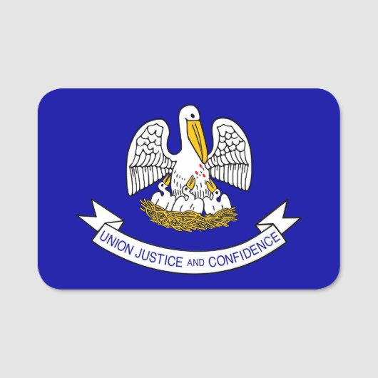 Porte-nom Nom patriotique avec drapeau de la Louisiane, USA (Devant)