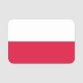 Porte-nom Nom patriotique avec drapeau de la Pologne (Devant)