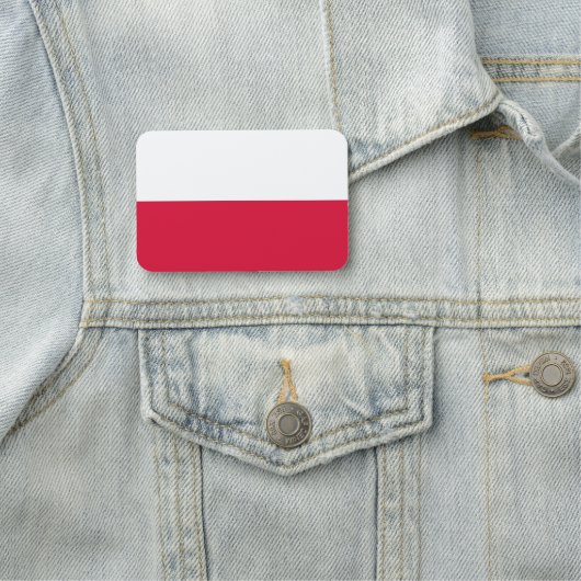 Porte-nom Nom patriotique avec drapeau de la Pologne (En situation)