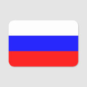 Porte-nom Nom patriotique avec drapeau de la Russie (Devant)