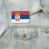 Porte-nom Nom patriotique avec drapeau de la Serbie (En situation)