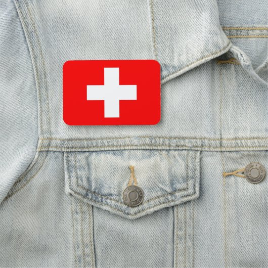 Porte-nom Nom patriotique avec drapeau de la Suisse (En situation)