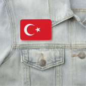 Porte-nom Nom patriotique avec drapeau de la Turquie (En situation)