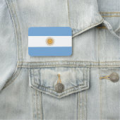 Porte-nom Nom patriotique avec drapeau de l'Argentine (En situation)