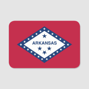 Porte-nom Nom patriotique avec drapeau de l'Arkansas, USA