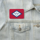 Porte-nom Nom patriotique avec drapeau de l'Arkansas, USA (En situation)