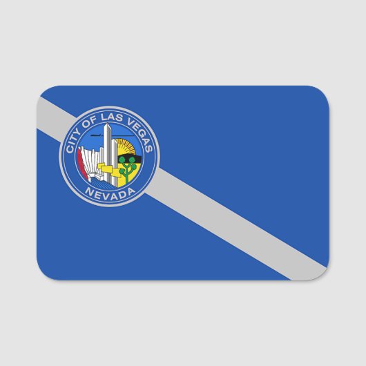 Porte-nom Nom patriotique avec drapeau de Las Vegas (Devant)