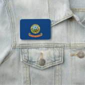 Porte-nom Nom patriotique avec drapeau de l'Idaho, USA (En situation)