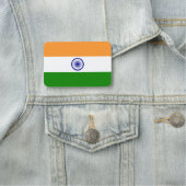 Porte-nom Nom patriotique avec drapeau de l'Inde (En situation)
