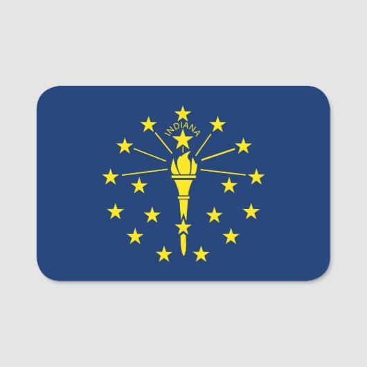 Porte-nom Nom patriotique avec drapeau de l'Indiana, USA (Devant)