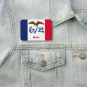 Porte-nom Nom patriotique avec drapeau de l'Iowa, USA (En situation)