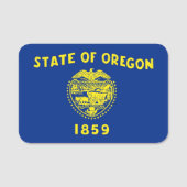 Porte-nom Nom patriotique avec drapeau de l'Oregon (Devant)
