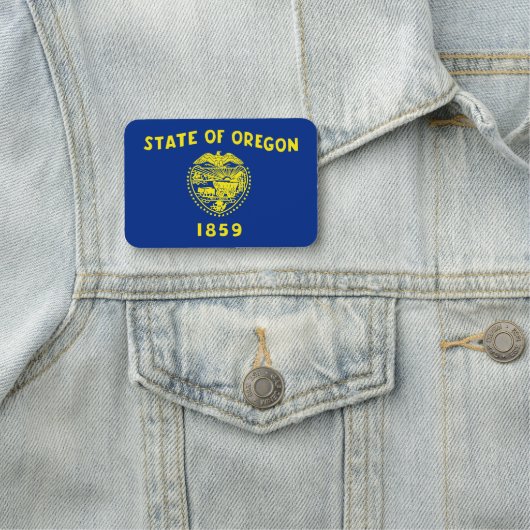 Porte-nom Nom patriotique avec drapeau de l'Oregon (En situation)