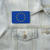 Porte-nom Nom patriotique avec drapeau de l'Union européenne (En situation)