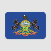 Porte-nom Nom patriotique avec drapeau de Pennsylvanie (Devant)