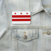 Porte-nom Nom patriotique avec drapeau de Washington DC (En situation)