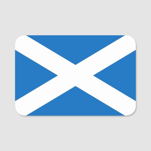 Porte-nom Nom patriotique avec drapeau d'Ecosse (Devant)