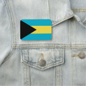Porte-nom Nom patriotique avec drapeau des Bahamas (En situation)