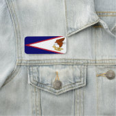 Porte-nom Nom patriotique avec drapeau des Samoa américaines (En situation)